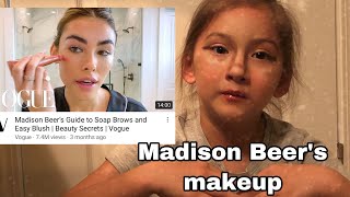 I followed Madison Beer’s VOUGUE makeup routine! Madison Beer’s Guide to soap Brows and Easy Blush!