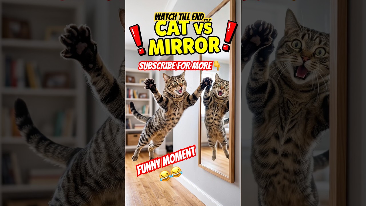 Funny Animals Moment😂Watch till end…#funnycat #catvsmirror #funnypets #animalfails #catlover #viral by Let’s Laugh Together 😂