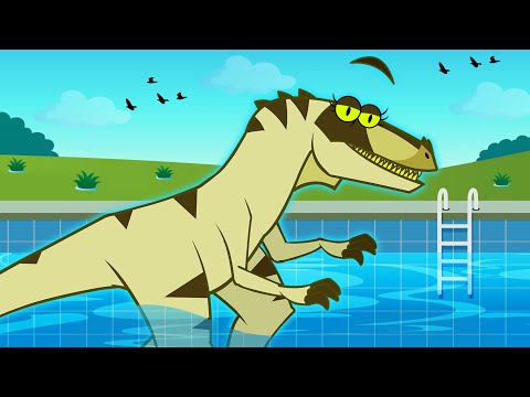 Dinosaurs | Swimming With The Dinosaurs | Dinosaur Cartoon For Kids