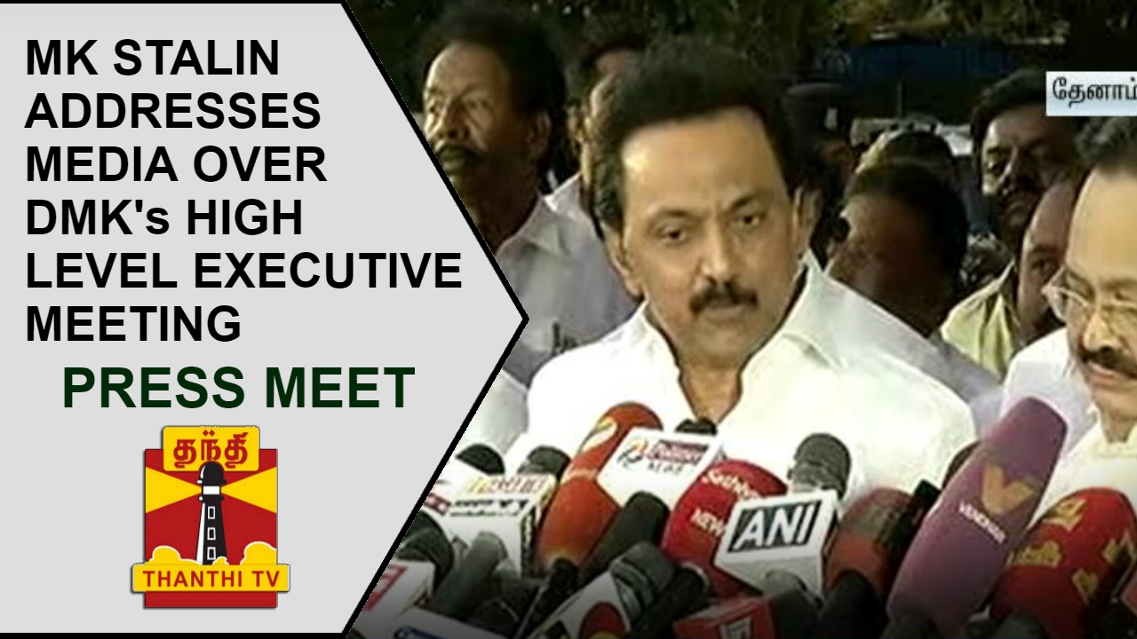 DMK Working president MK Stalin's Press meet over DMK's High-level Executive Meeting