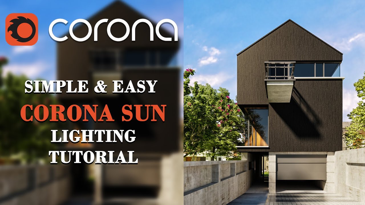 3ds Max Corona Render Exterior day light lightning 3ds Max Corona Render Exterior day light lightning