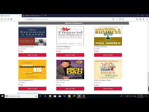 Online Book Store in PHP | Index page | part -22 | (hindi)