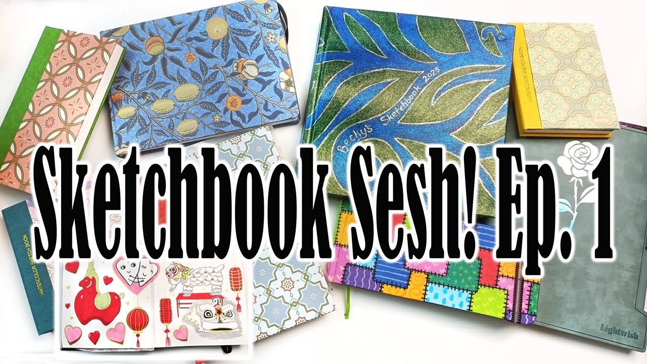 Sketchbook Sesh! Episode 1: Filling a Page Spread and Painting a Finished Piece of Art!