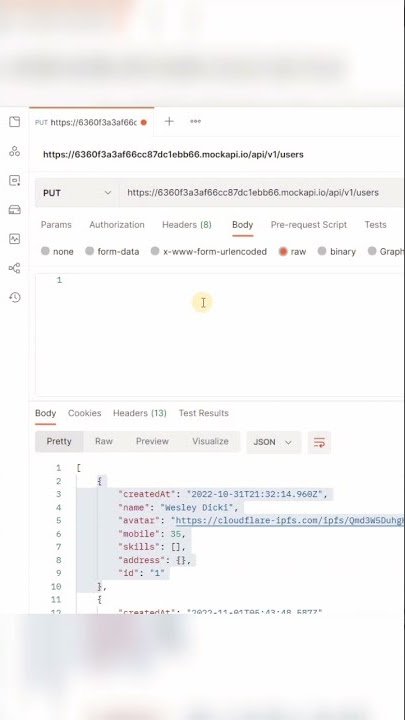 mock rest API creation | mockapi.io