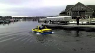 Leo Trying Out His Amphibious Car at Geist