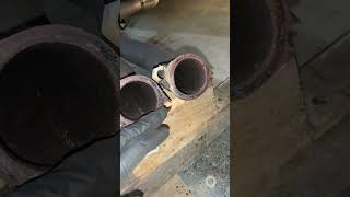 Poor Mans Exhaust Flange Repair #Exhaust #mechanic #welding