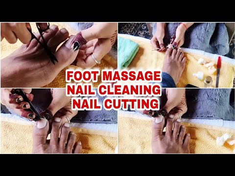 ASMR NAIL CUTTING ART BY A Ledy Street Barber  INDIAN BARBER OLD SCHOOL BARBERING Very Satisfing
