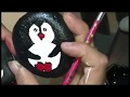 Como Pintar❓  Fácil‼ Un Pingüino🐧 Sobre Piedra De Río.