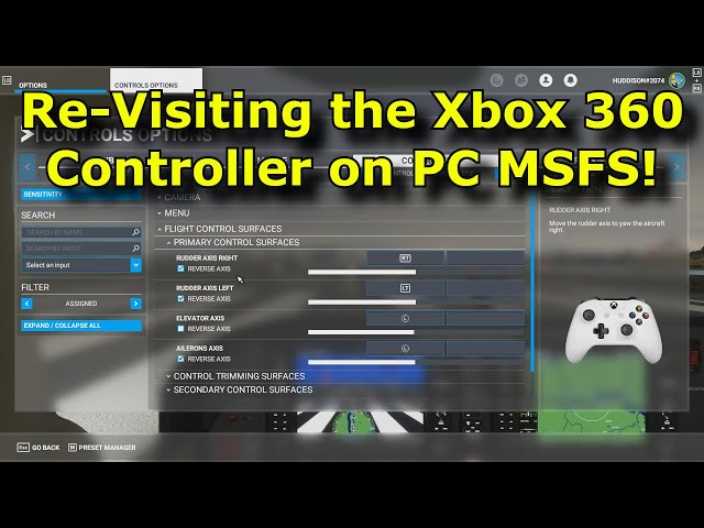 FS2020: Re-Visiting My Xbox 360 Controller Settings