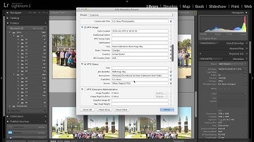How to make a Navy Vision ID Lightroom (LR) Metadata Preset