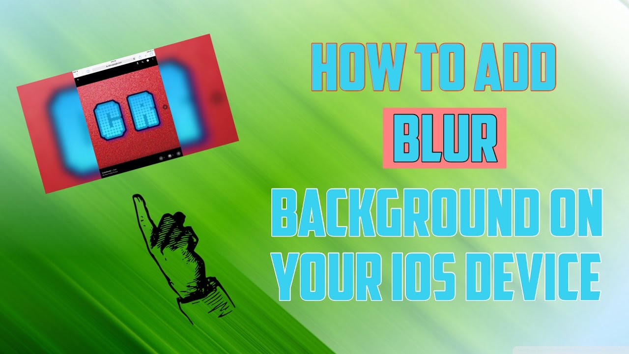 How to add Blur Background to Videos on your IOS Device! IOS 8 And Up