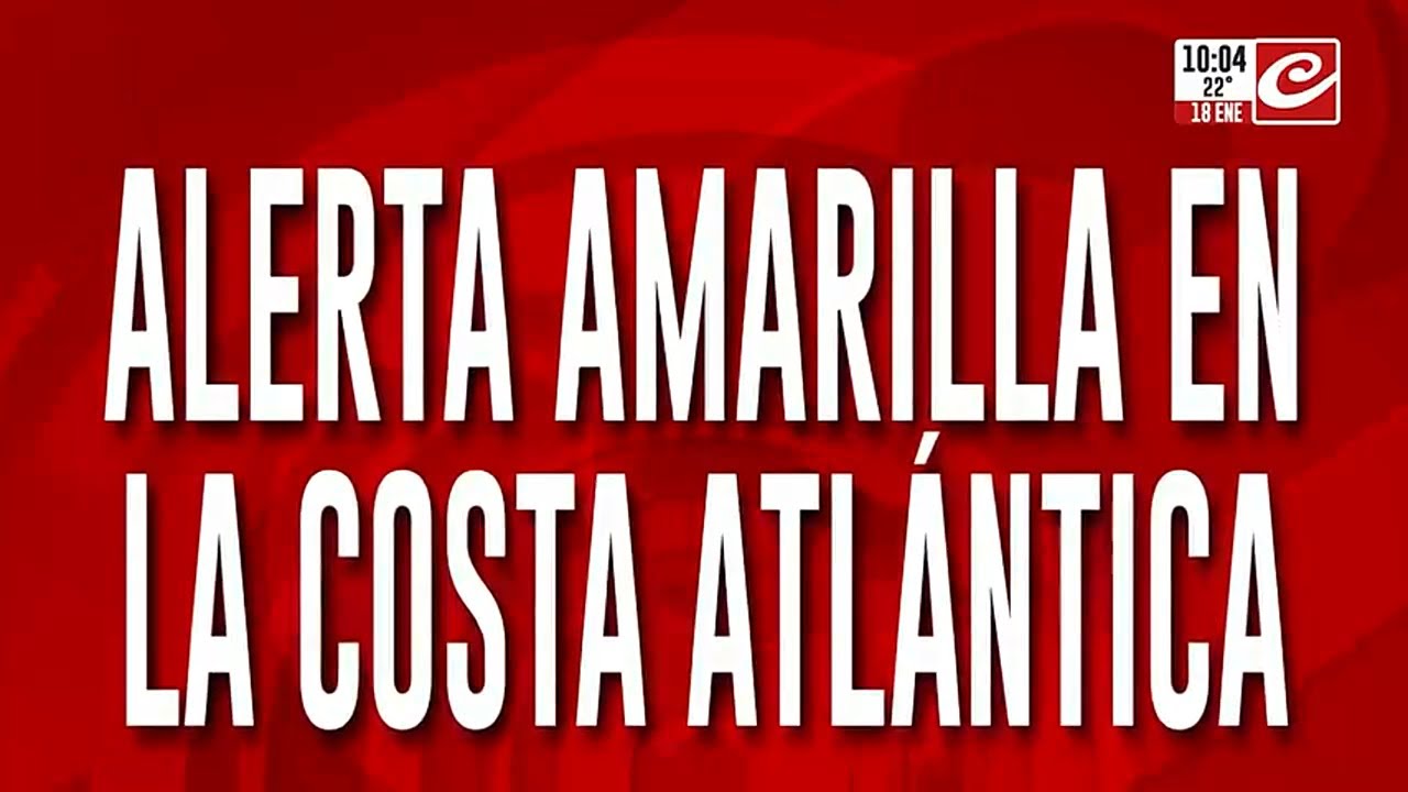 Alerta amarilla en la costa atlántica