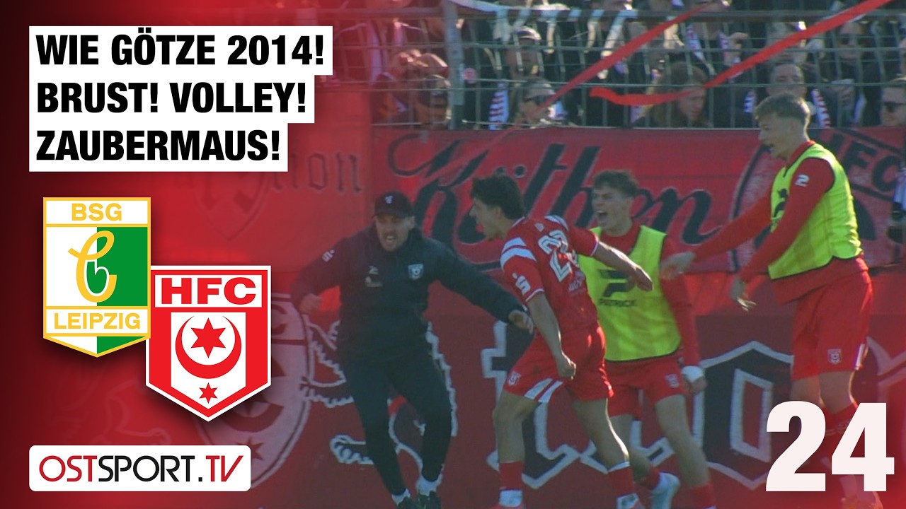 Wie Götze 2014! Brust, Volley, Zaubermaus: Chemie Leipzig - Hallescher FC | Regionalliga Nordost
