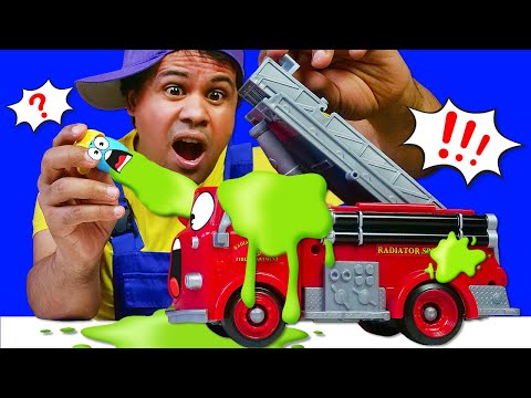 Histria infantil com os veculos de servio! O melhor mecnico de brinquedo ajuda