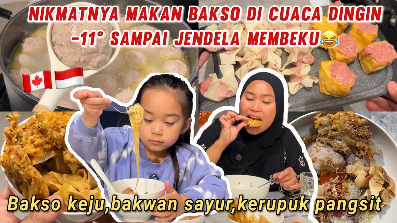 MEMBUAT BAKSO DI SUHU -11 DERAJAT,JENDELA SAMPAI MEMBEKU!