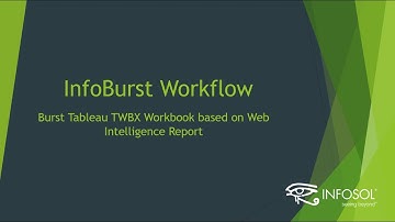 Burst Tableau TWBX Workbook based on Web Intelligence Report