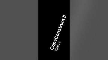 C++ en 2 minutos; Copy Constructor II. Constructor de copia.