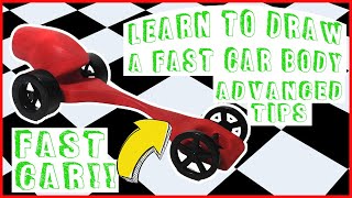 How to draw a fast Co2 Car   how to design my car body advanced tips for the top view