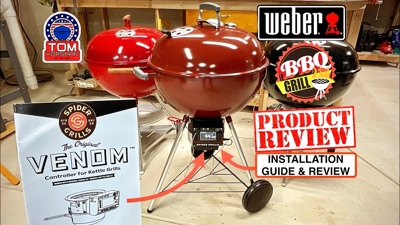 Угольный гриль Weber 22 дюйма! / Как установить термостатически управляемый вентилятор SPIDER GRI...