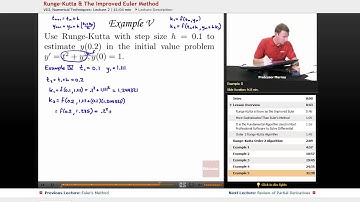 Differential Equations - Runge Kutta & The Improved Euler Method
