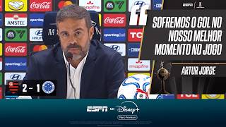 ARTUR JORGE ANALISA QUEDA DO CRUZEIRO PARA O FLAMENGO NA LIBERTADORES | ENTREVISTA COLETIVA