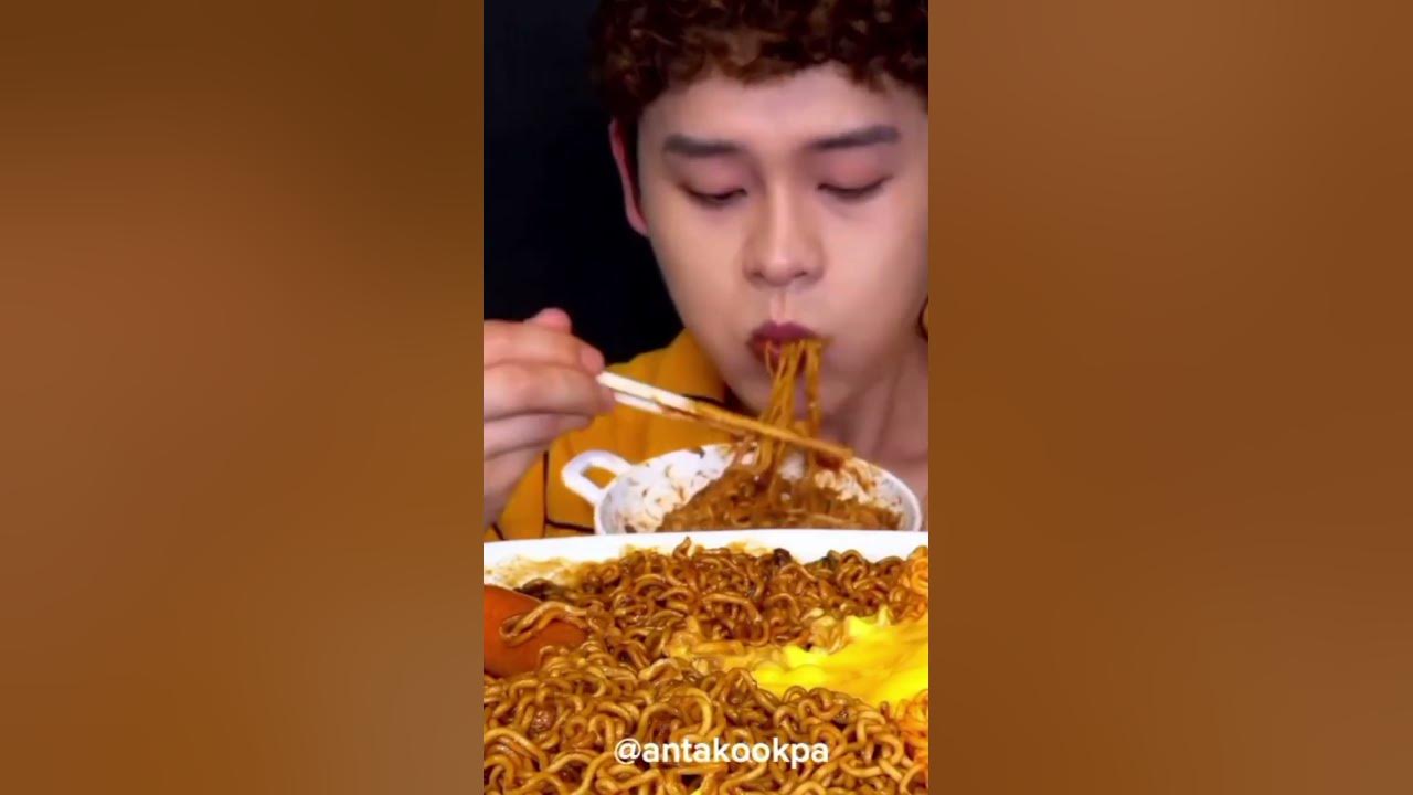 Asmr mukbang korean spicy food black bean noodles🍜 mukbang - YouTube