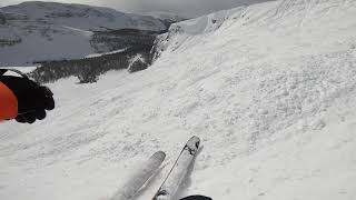 [4K] OH CHUTE, DOUBLE BLACK POWDER! - South Side Chutes - Banff Sunshine Village