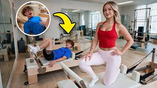 Putting My Boyfriend Through EXTREME Pilates Workout!