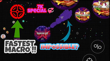 [7K SPECIAL] FASTEST MACRO - CLIPS + INSANE SOLO TAKEOVER !! (Agario Mobile)