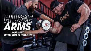 Biceps and Triceps Workout - Bodybuilding w Brett Wilkin and Joe Bennett Hypertrophy Coach