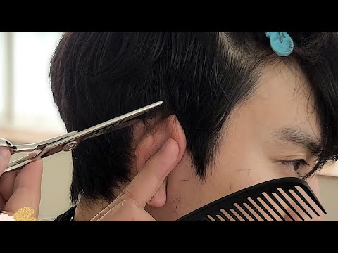 100만원짜리 가위로 남자 플로우 스타일 커트하는과정 | DEPTH DETAIL &amp;amp; TIPS | <strong>STEP</strong> BY <strong>STEP</strong> GUIDE (<strong>SUB</strong>)