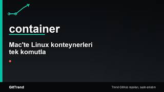 Github 2026: Apple's Container: Run Linux Containers on Mac with Lightweight VMs