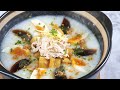 Chicken Congee with Century Egg and Salted Egg 🍲 皮蛋鹹蛋雞絲粥 [My Lovely Recipes]