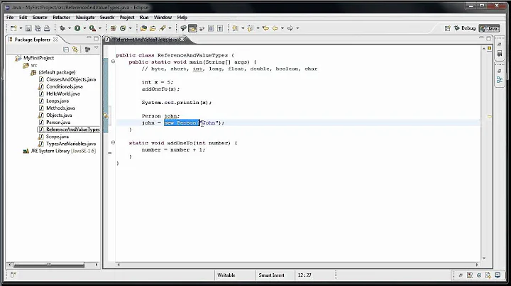 Java Programming: 10 - Reference and Value types