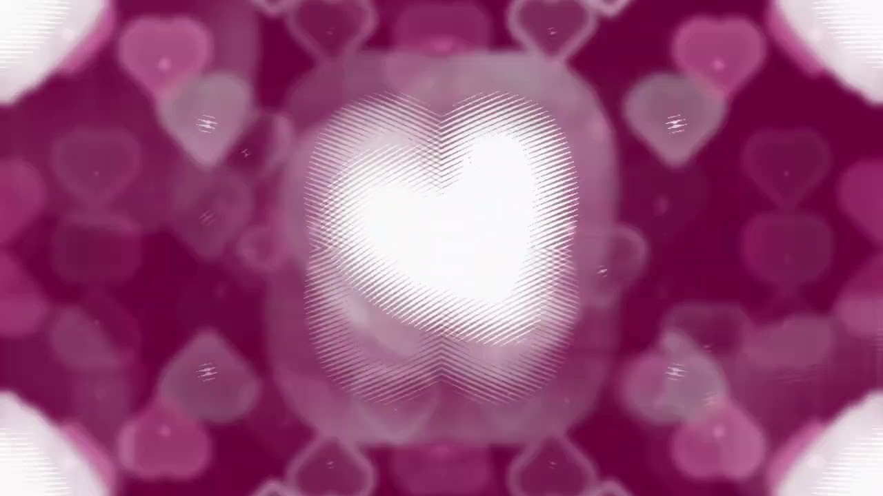 4K Floating Hearts Kaleidoscope Merging Hearts Pink White Copyright Free Stock Footage Free Download