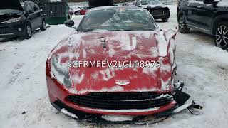 SCFRMFEV2LGL08979 | 2020 Aston Martin Db11 Amr MA Red St - Salvage Title Enhanced Condition Gas Powe