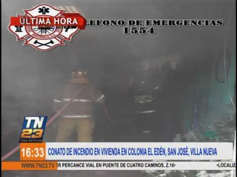 Conato de incendio se registró en vivienda de Villa Nueva - YouTube