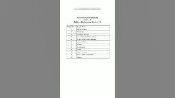 CBSE CLASS 9 MATH FINAL EXAM SYLLABUS 2025-26 | CLASS 9 MATH SYLLABUS #viral #shorts #cbse #trending