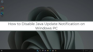 How to Disable Java Update Notification in Windows PC