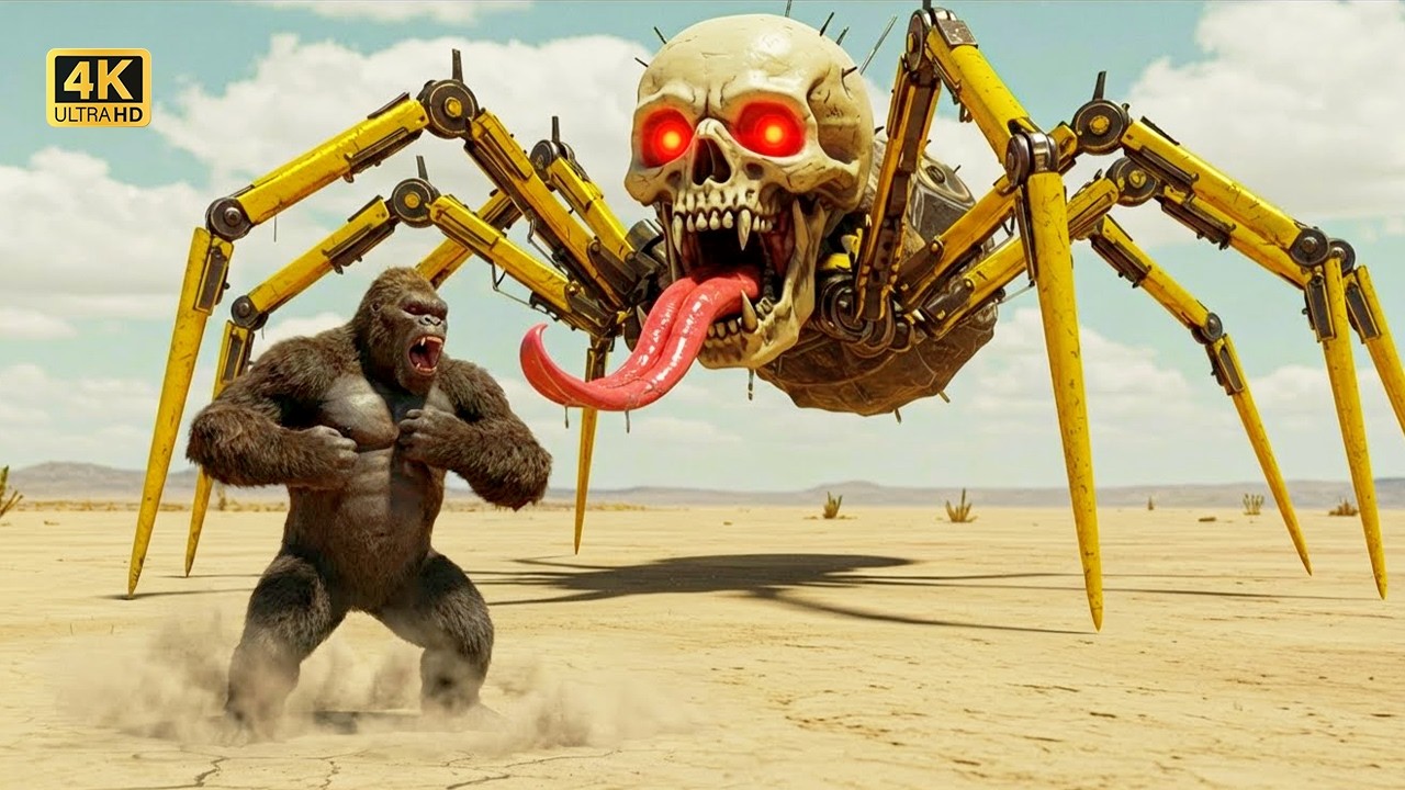 King Kong vs Giant Mutated Spider: The Desert's Worst Nightmare | 4K Movie