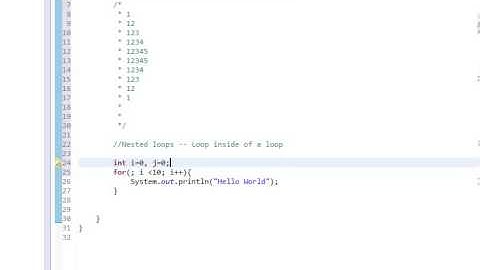 Beginners Java, Lesson 10, Nested loops