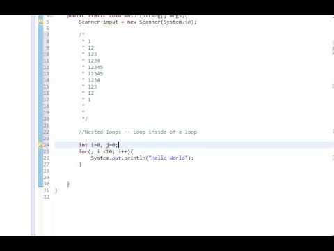 Beginners Java, Lesson 10, Nested loops - YouTube