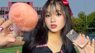 ASMR Cherrleader Fixing Your Makeup & Hair 📣