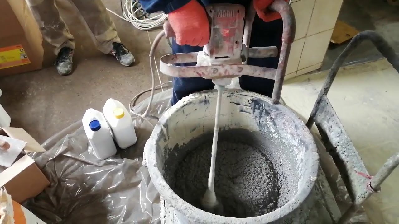 Ucrete UD 200 | Замес 4-х компонентной системы для полов | Полы для пищевой отрасли | Basf