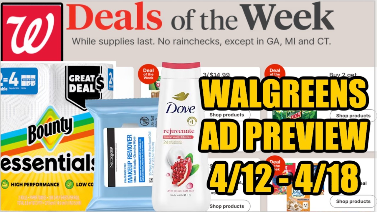 WALGREENS AD PREVIEW (4/12 - 4/18) - YouTube