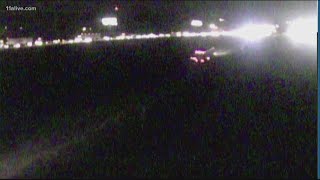 Several lanes shut down on 316 near Buford Drive after fiery crash