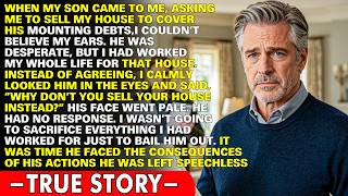 My Son Demanded I Sell My House To Pay His Debt — My Reply Left Him Speechless…   Life Stories