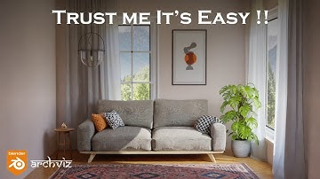 Maak dit interieur in slechts 15 minuten (hindi) | blender archviz