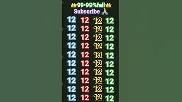 find the odd number #challenge #quiz #mindtest #iqtest #find 13 #shortsfeed #paheliyan #subscribe