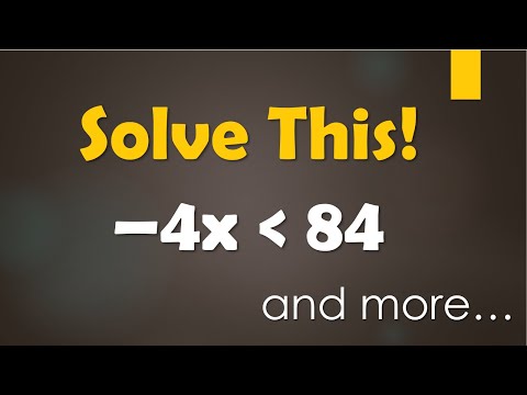 Solve an Inequality with Multiply by a Negative - YouTube